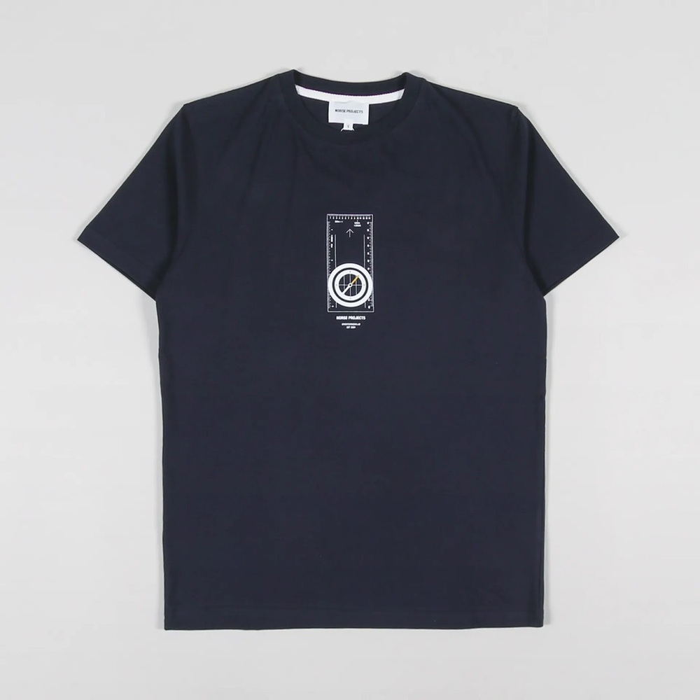 Norse Projects Niels Compass Navy T-Shirt